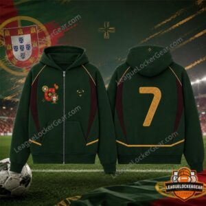 Portugal National Football Team Cristiano Ronaldo Zip Hoodie