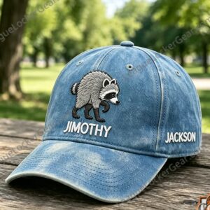 Raccoon Jimothy Custom Distressed Baseball Cap