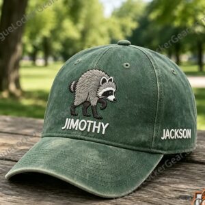Raccoon Jimothy Custom Distressed Baseball Cap