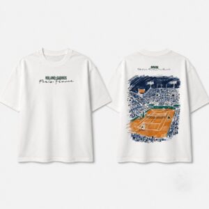 Roland Garros Paris France Tennis Clay Court T-Shirt