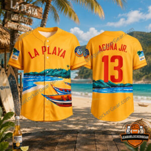 MLB Beach Connect Series Ronald Acuna Jr La Playa Baseball Jersey