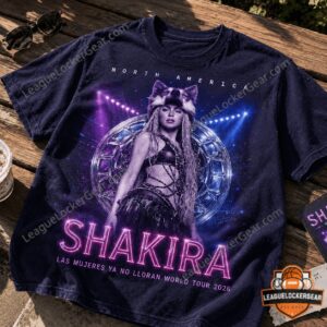 Shakira Las Mujeres Ya No Lloran World Tour 2026 T-Shirt