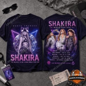 Shakira Las Mujeres Ya No Lloran World Tour 2026 T-Shirt