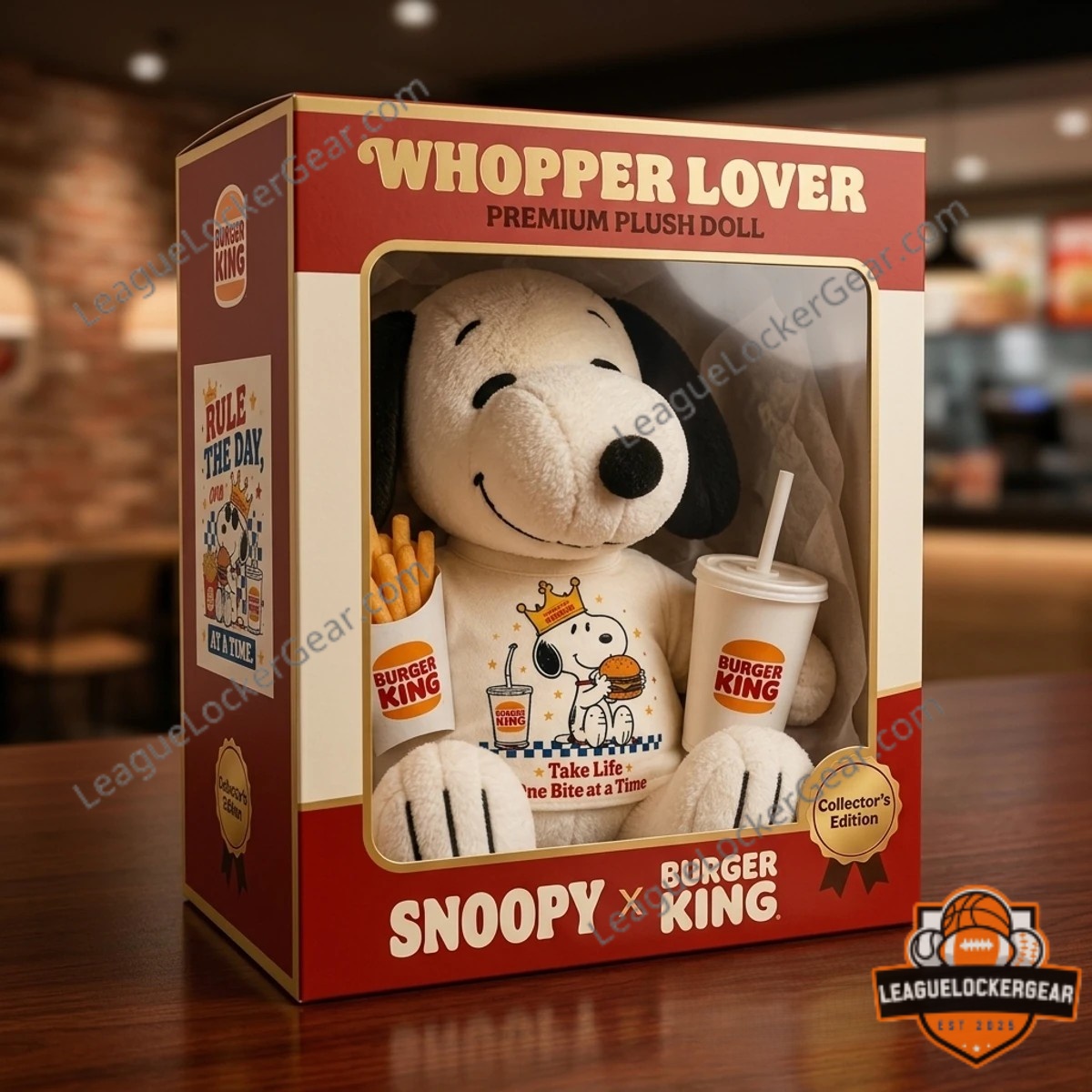 Snoopy Burger King Whopper Lover Premium Plush Doll