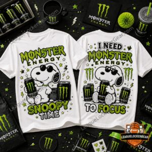Snoopy Monster Energy Time and Focus T-Shirt