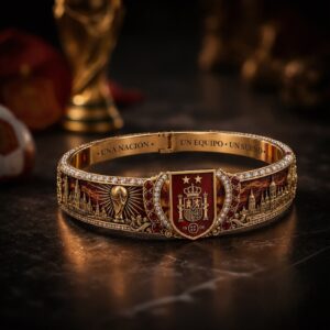 Spain 2 Stars World Cup Bangle Bracelet