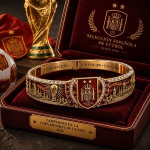 Spain 2 Stars World Cup Bangle Bracelet