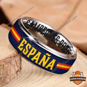 Spain National Football Team Campeones 2026 Custom Alloy Ring