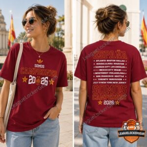 Spain FIFA World Cup Champions 2026 Red T-Shirt