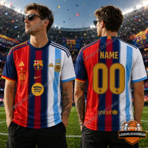 Spain x Barcelona x Argentina 2026 World Cup Soccer Jersey