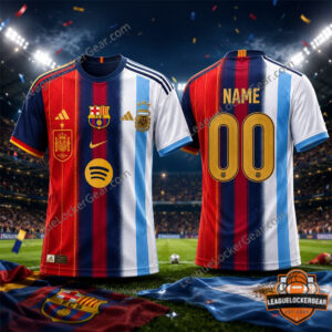Spain x Barcelona x Argentina 2026 World Cup Soccer Jersey