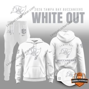 Tampa Bay Buccaneers 2026 White Out Hoodie Sweatpant Set
