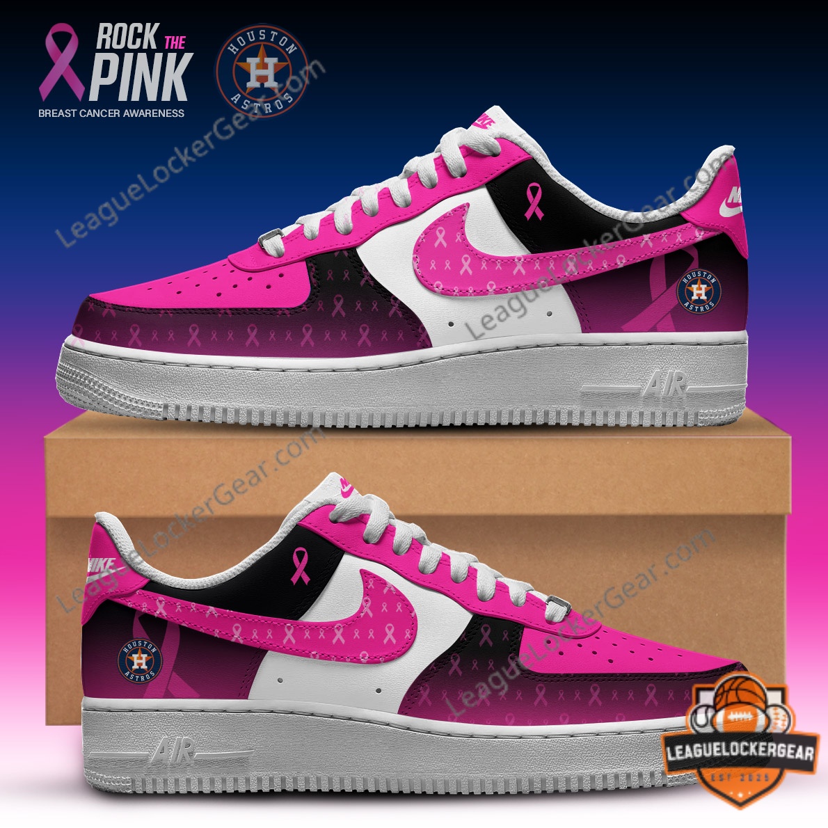All Team MLB x Rock The Pink Breast Cancer Awareness Sneakers