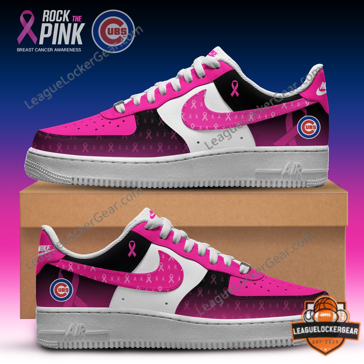 All Team MLB x Rock The Pink Breast Cancer Awareness Sneakers