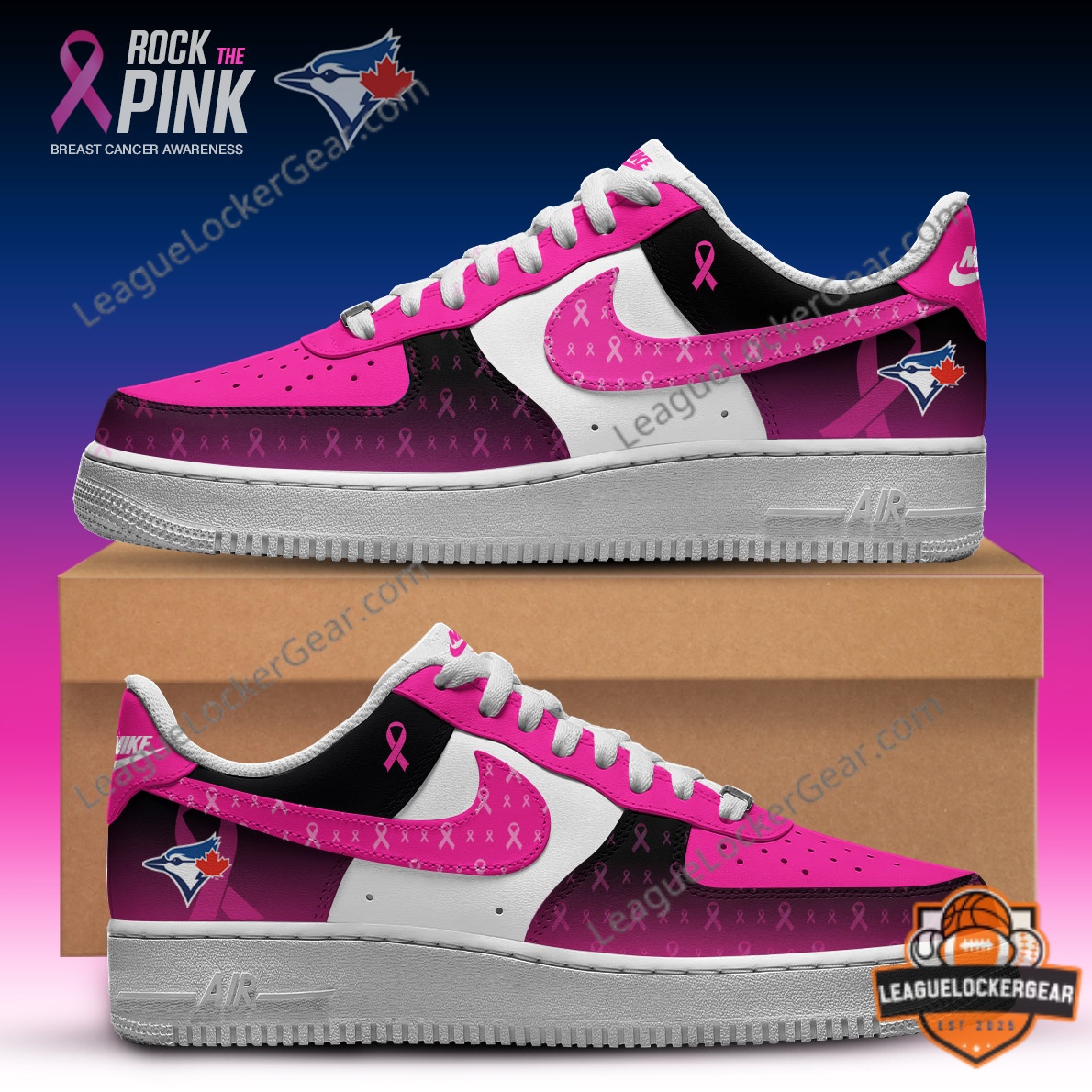 All Team MLB x Rock The Pink Breast Cancer Awareness Sneakers