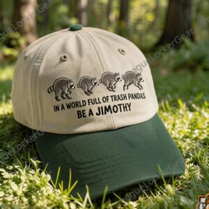 In A World Full Of Trash Pandas Be A Jimothy Baseball Cap