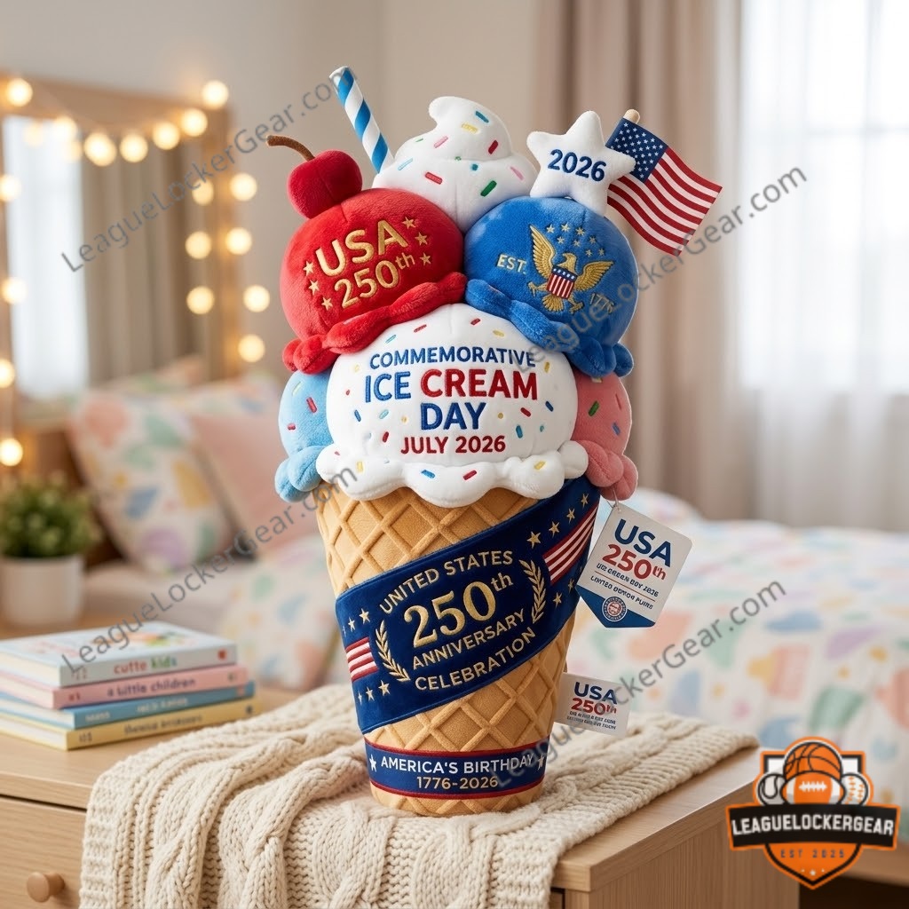 USA 250th Anniversary Commemorative Ice Cream Day 2026 Plush Toy