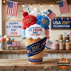 USA 250th Anniversary Commemorative Ice Cream Day 2026 Plush Toy