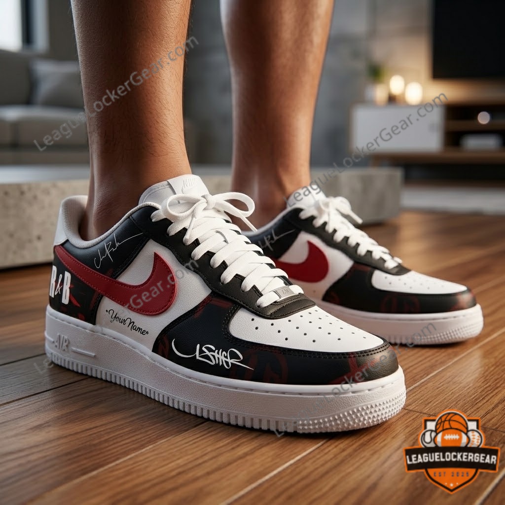Usher Chris Brown R&B Tour Custom Sneakers