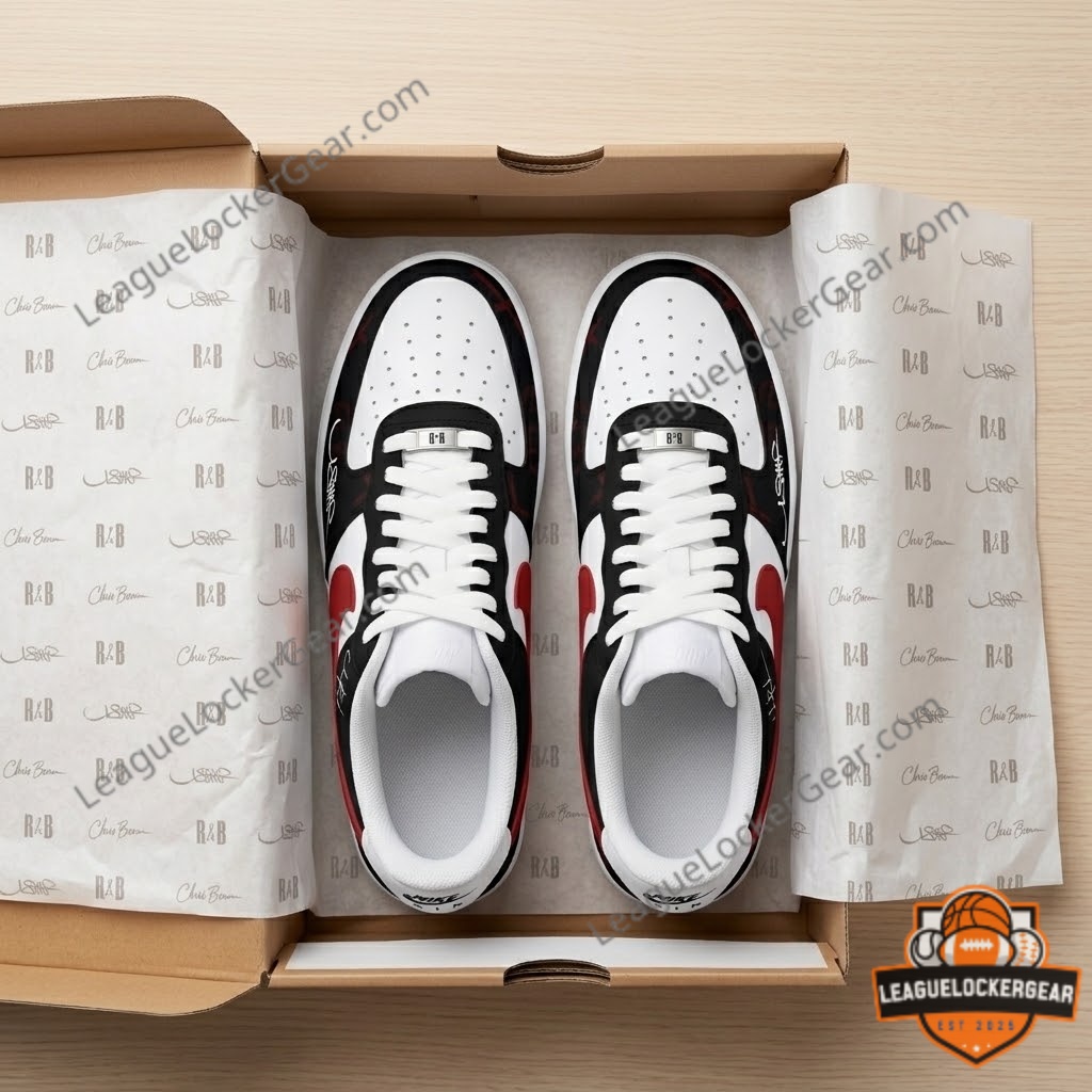Usher Chris Brown R&B Tour Custom Sneakers