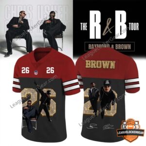 Usher & Chris Brown The R&B Tour Football Jersey