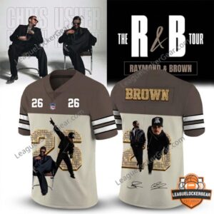 Usher & Chris Brown The R&B Tour Football Jersey