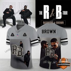 Usher & Chris Brown The R&B Tour Football Jersey
