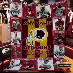 Washington Redskins Legends Custom Customizable Quilt