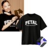 Petal Violent Fairy Pop Core T-Shirt - model wearing shirt next to product display