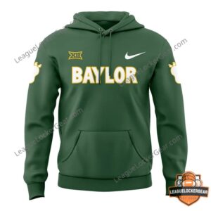 2026 Throwback Uniform Baylor Football Hoodie - front view detail with team players