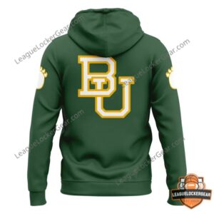 2026 Throwback Uniform Baylor Football Hoodie - back view detail with team players