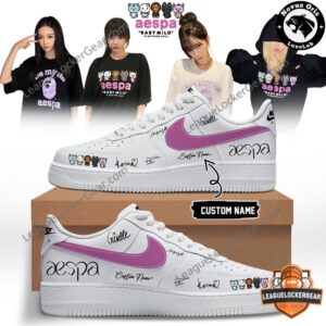 aespa x BAPE BABY MILO Custom Nike Air Force 1 Sneakers