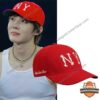 Aime Leon Dore NY Logo J-Hope Inspired Cap - J-Hope wearing it with product