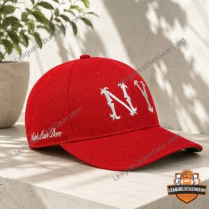 Aime Leon Dore NY Logo J-Hope Inspired Cap - close-up of front NY logo