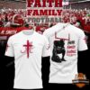 Alabama Crimson Tide Faith Family Football T-Shirt - full front and back view
