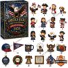 America Eagle 250th Anniversary Advent Calendar 2026 - full product display with various collectible items