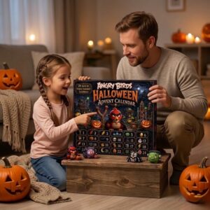 Angry Birds Halloween 2026 Advent Calendar bottom section with detailed costumed characters
