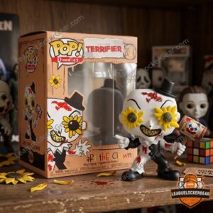 Art the Clown Terrifier Doodles Sunflower Eyes Horror 2084 Funko Pop Figure - close-up of box branding