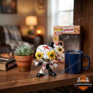 Art the Clown Terrifier Doodles Sunflower Eyes Horror 2084 Funko Pop Figure - frontal close-up holding clown