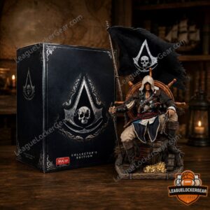 Assassin's Creed IV Black Flag Edward Kenway Captain's Chair Figure - full product with collector's box