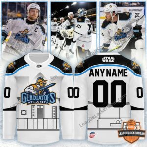Atlanta Gladiators Star Wars Night 2026 Hockey Jersey - full product view with players wearing it