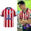 Atletico Madrid ATEEZ Choi San Football Jersey - full front view worn by a person