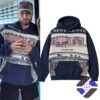 Bbno Sentiente Holden 1856 Landscape Hoodie - model wearing hoodie with full product view