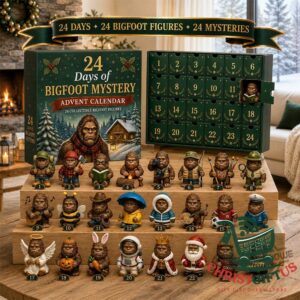Bigfoot 24-Day Mystery Advent Calendar 2026 - front view with numbered drawers and figures