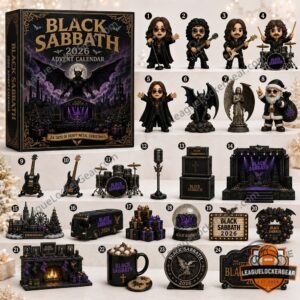 Black Sabbath 2026 Advent Calendar - full display of the calendar box and all 24 collectible items