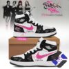 BLACKPINK 10th Anniversary Comeback Custom Name JD1 Shoes - full view on a brown box with band background