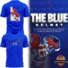Boise State Broncos Football 40th Anniversary The Blue Helmet T-Shirt - two designs and informational graphic