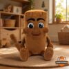 Brainrot Factory x Youtooz Tung Tung Tung Sahur Plush Toy - full front view seated on a rug