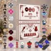 BTS Arirang World Tour 2026 Special Edition Advent Calendar with ornaments displayed on a snowy branch