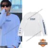 BTS Jungkook Calvin Klein CKJK Est 2026 Long Sleeve T-Shirt - worn by Jungkook next to product flat lay